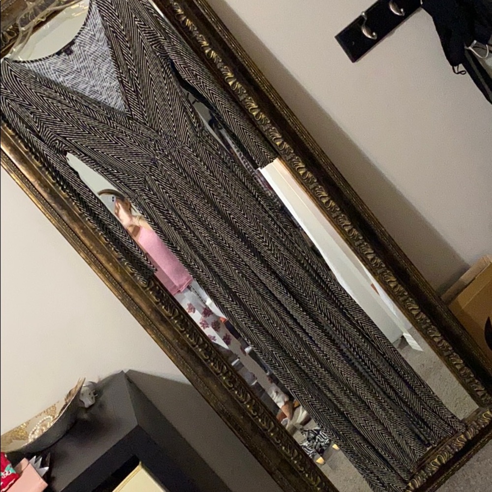 ELLA MOSS Black & Cream Beautiful Sexy Maxi Dress